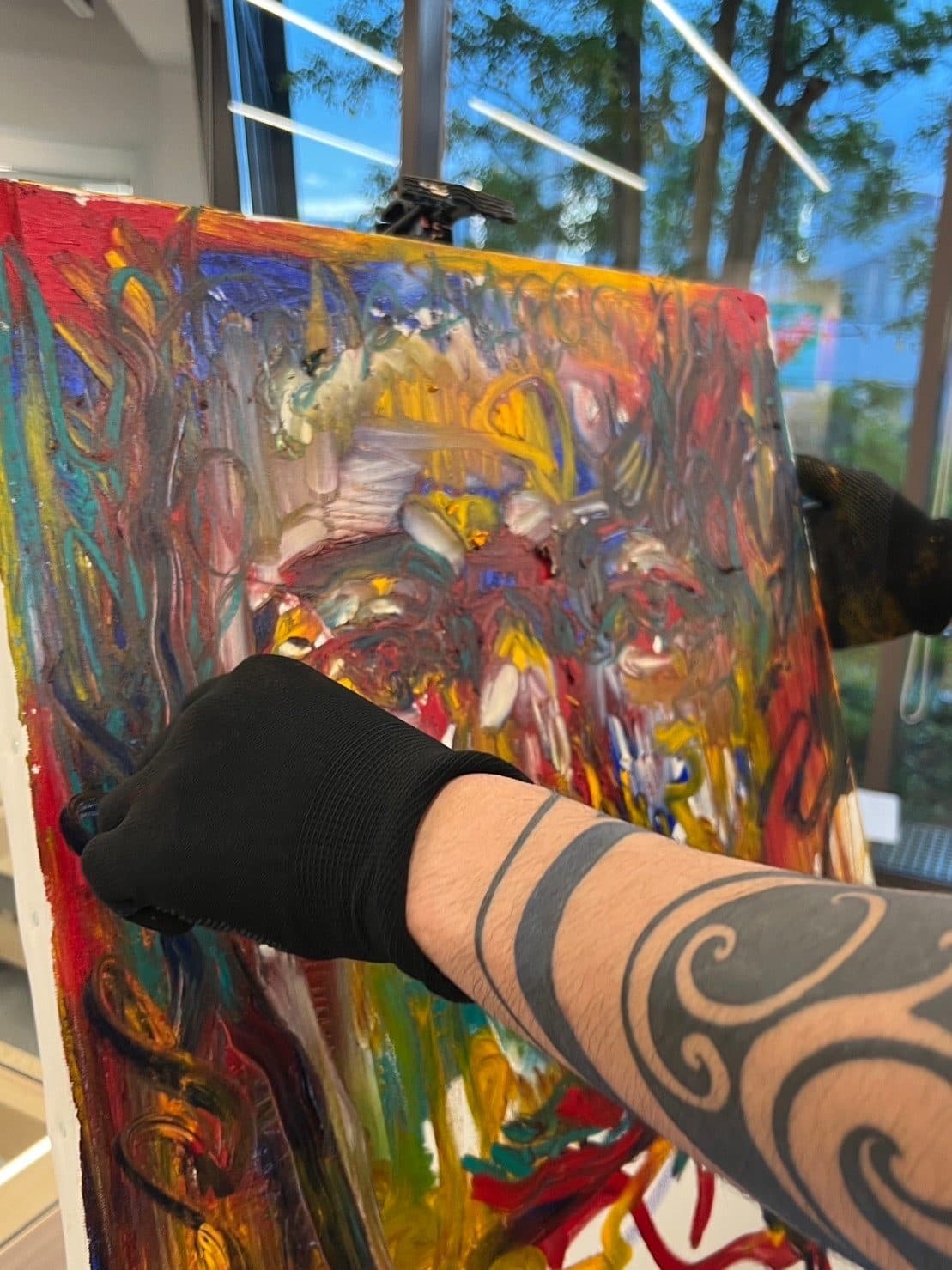 Live Painting at LOCUL market — installation view