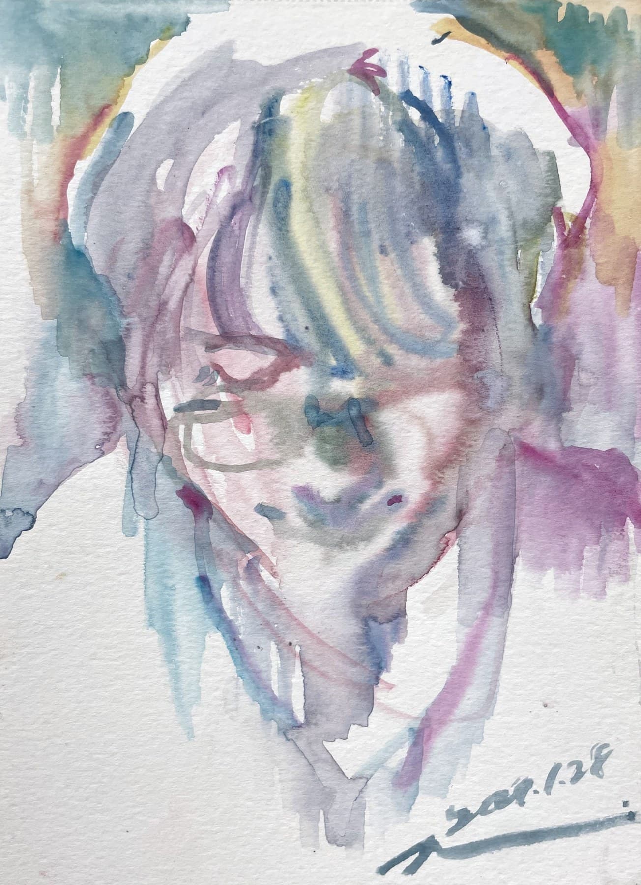 behind the hair