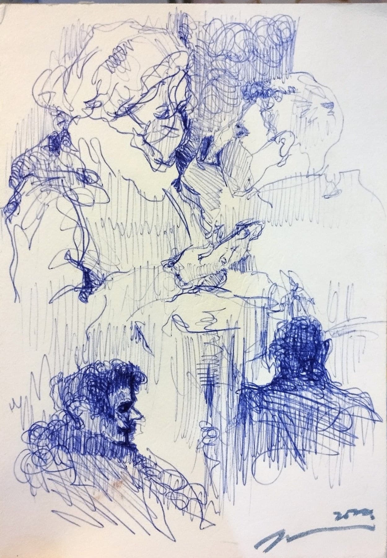 blue pen