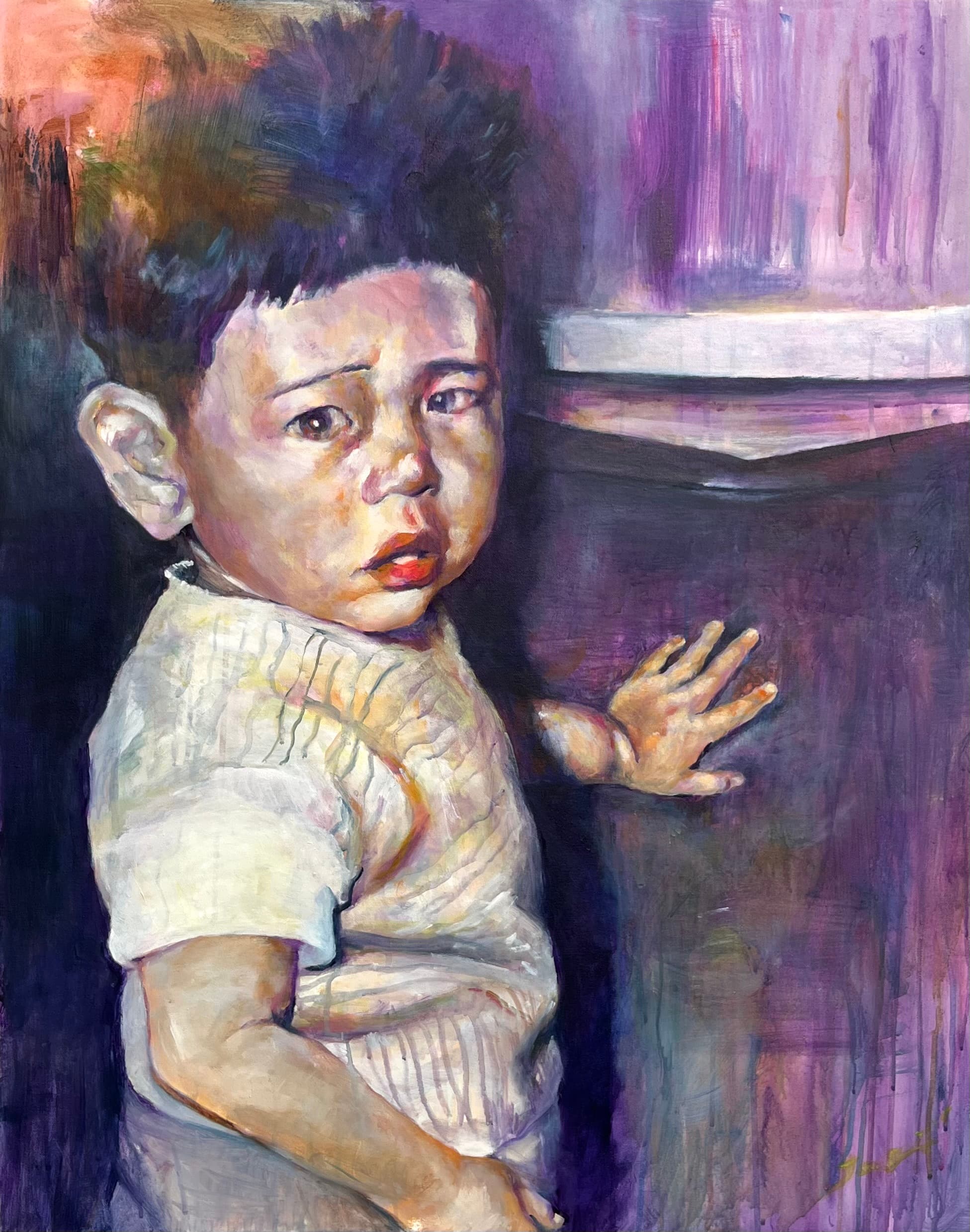 Childhood, father, Acrylic on canvas, 2026