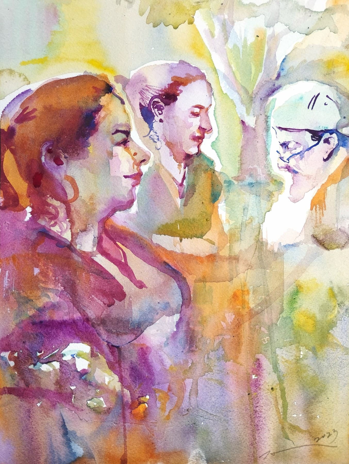three women